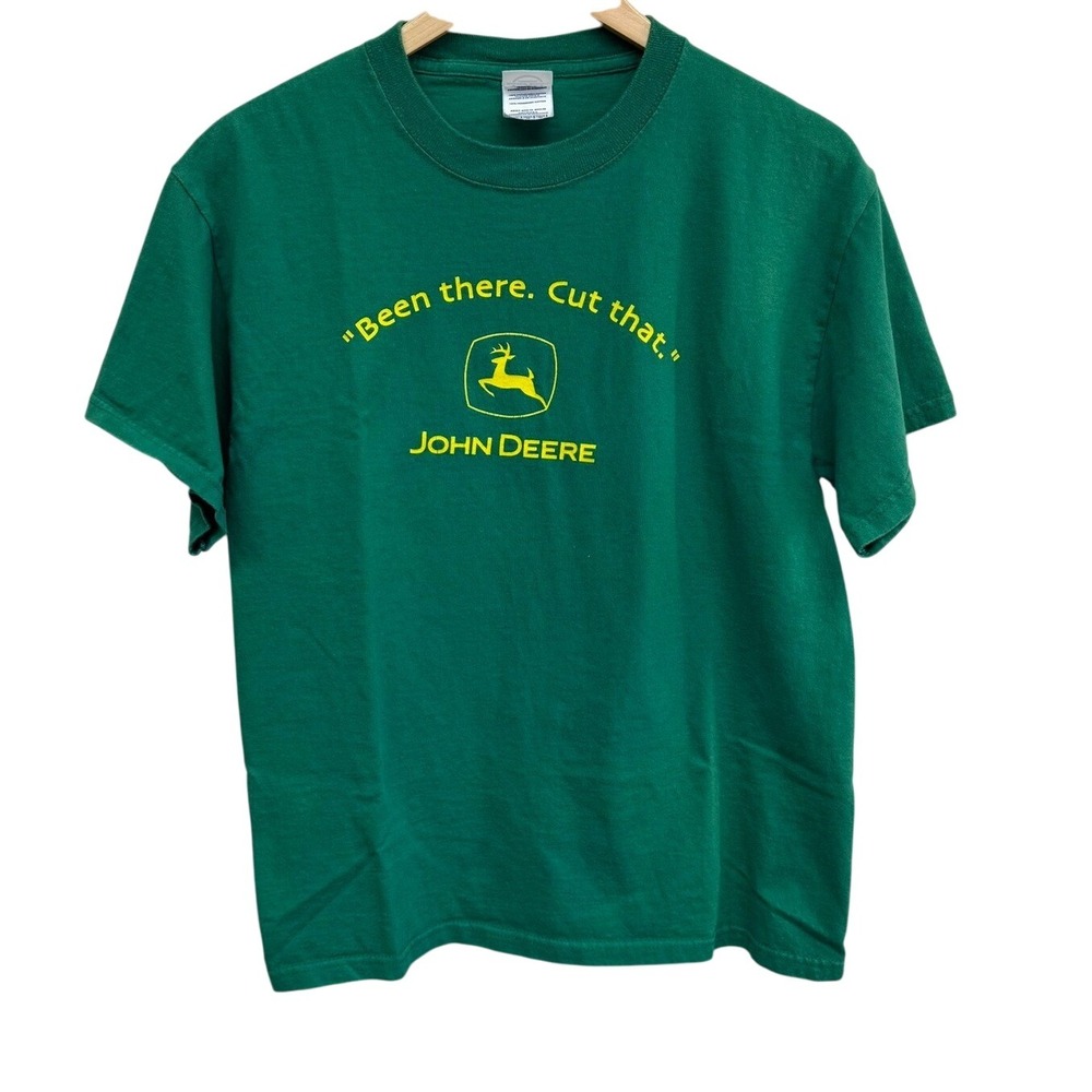 John Deere "Been There Cut That" Green Logo T-Shirt Cotton Size Medium‎